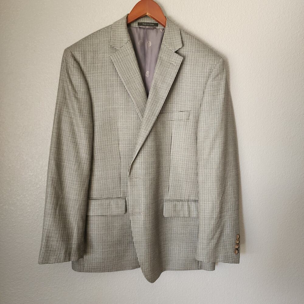 Lauren Ralph Lauren Men's Houndstooth Sport Coat in Beige and Black